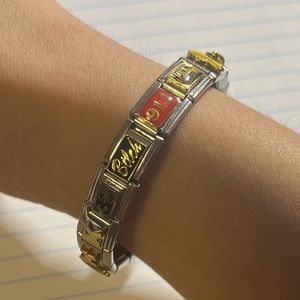 17 charm Italian charm bracelet uptown girl themed